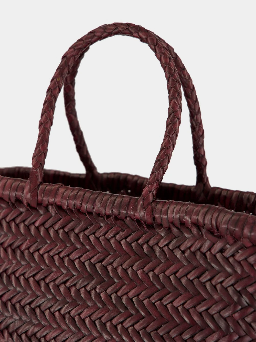 Triple Jump Small Basket Bag in Plum - Image 6