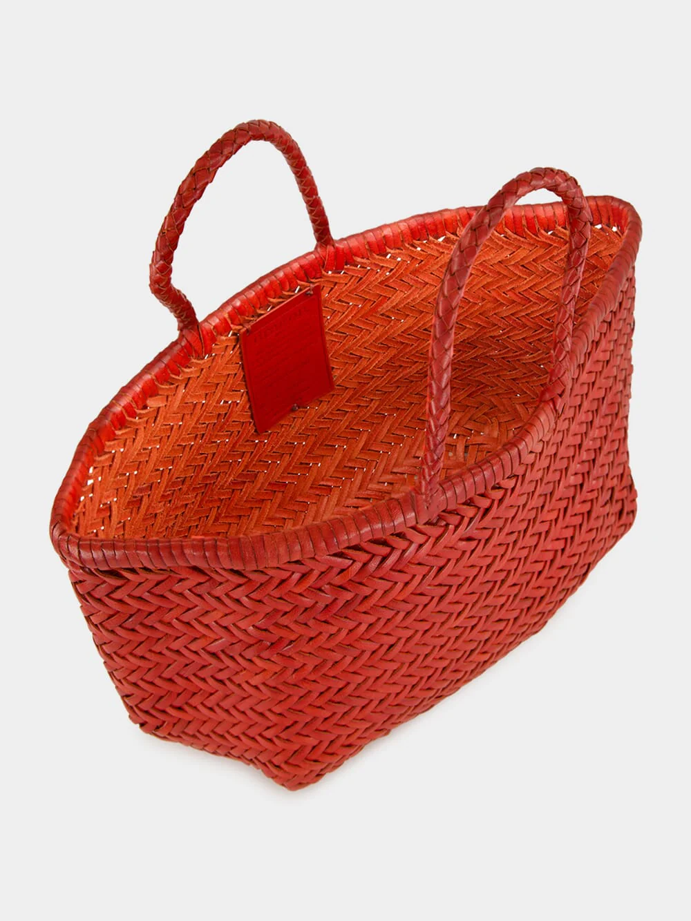 Triple Jump Small Basket Bag in Poppy Red - Image 5