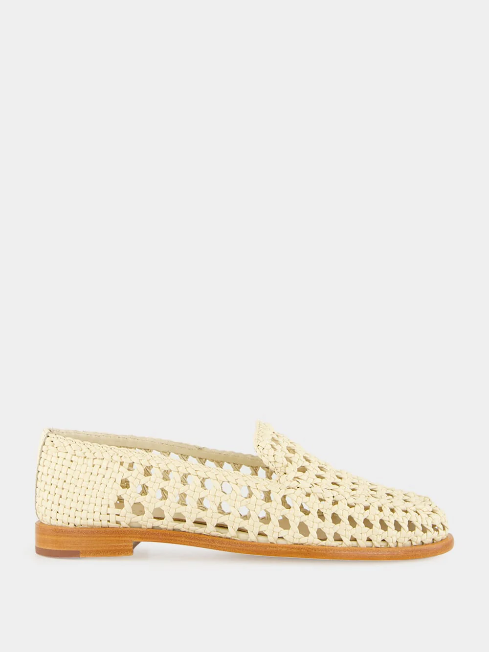 White XXL Dolly Leather Moccasins