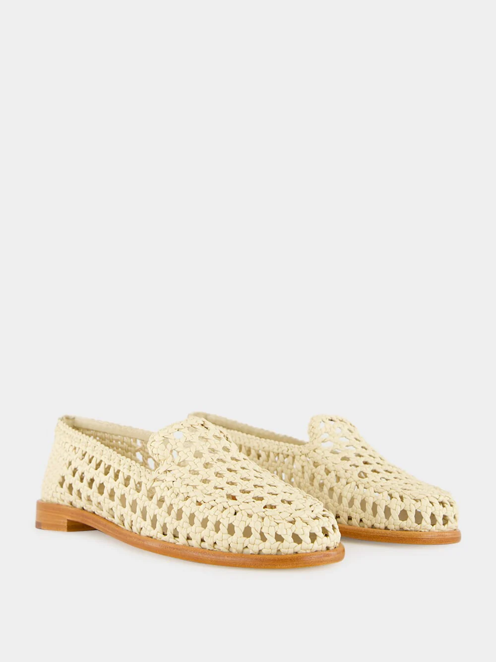 White XXL Dolly Leather Moccasins - Image 3