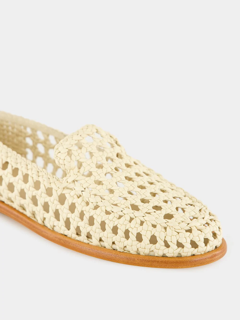 White XXL Dolly Leather Moccasins - Image 6