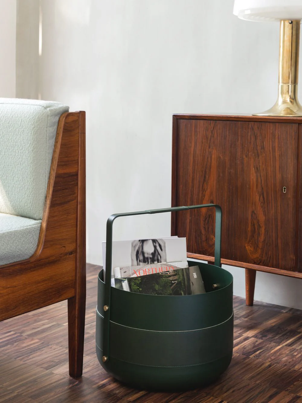 Emma Basket in Forest Green - Image 2
