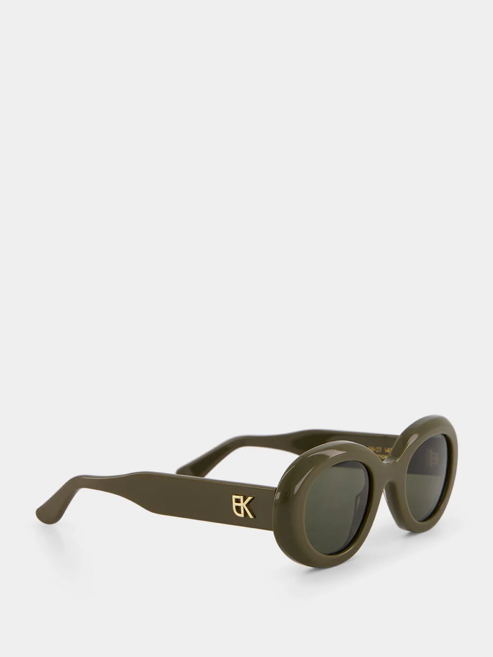Olive Green Oval Queen Sunglasses - Image 2