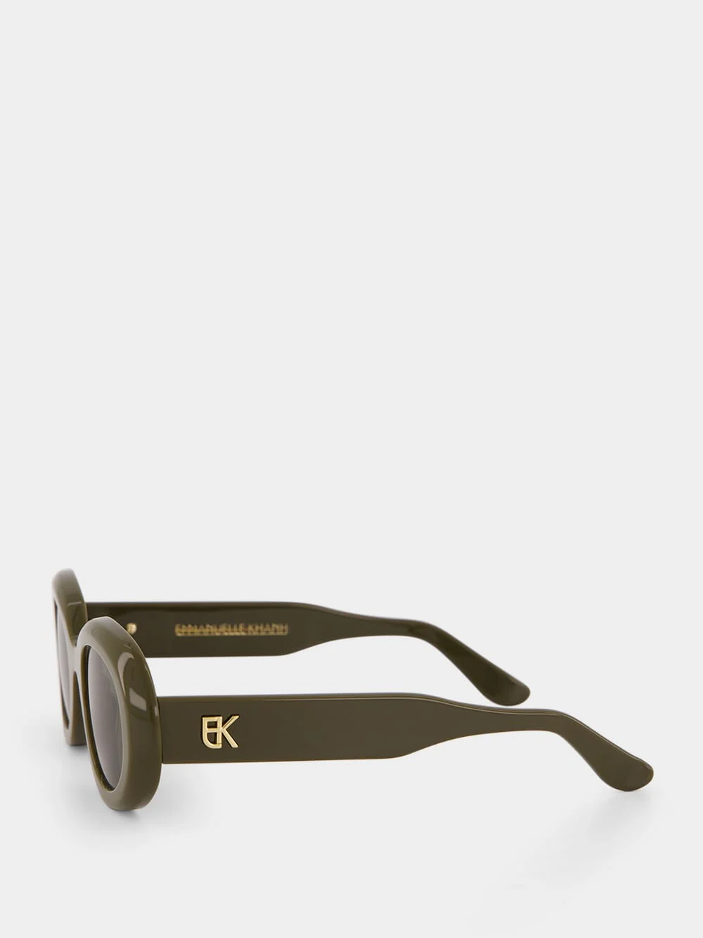 Olive Green Oval Queen Sunglasses - Image 3