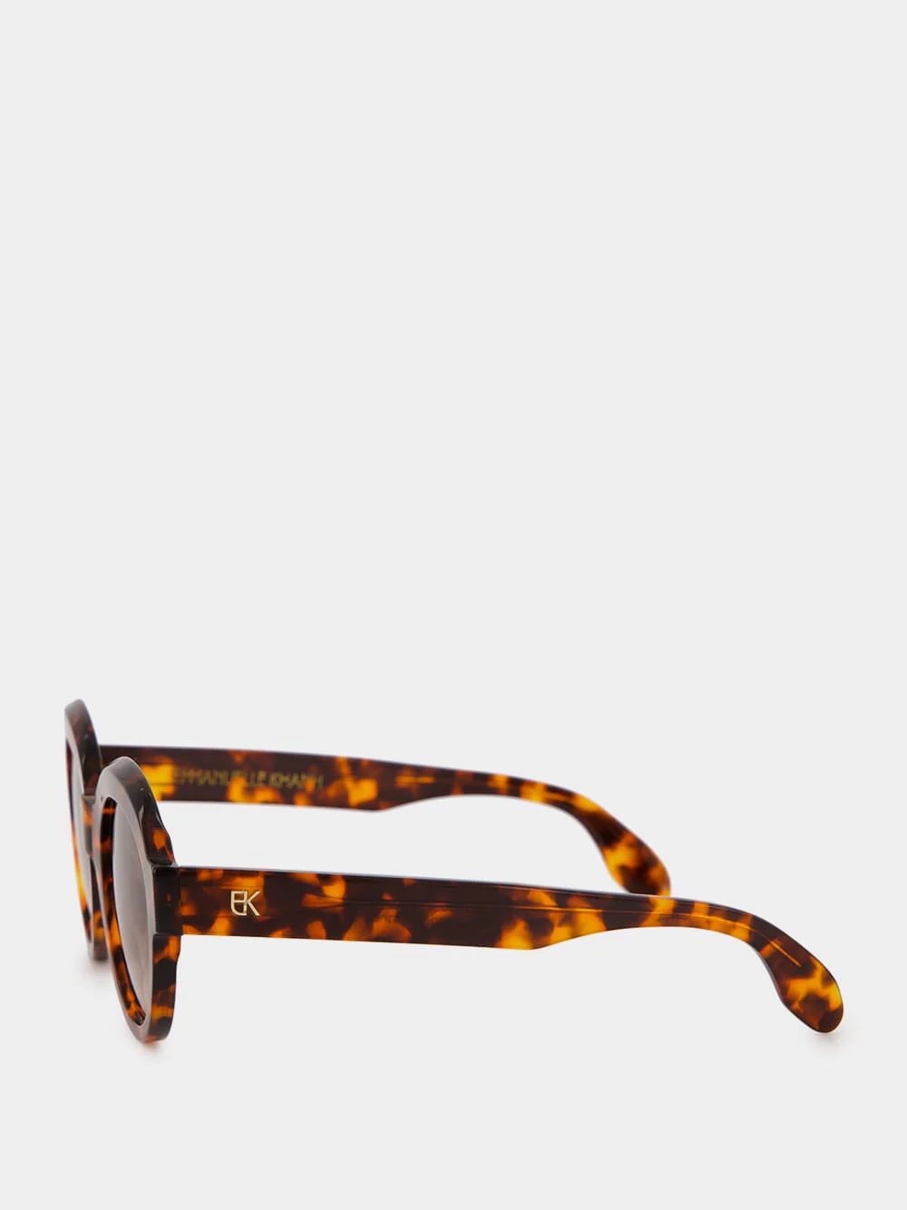 Tortoise Round Sunglasses in Ecaille Bronze - Image 3