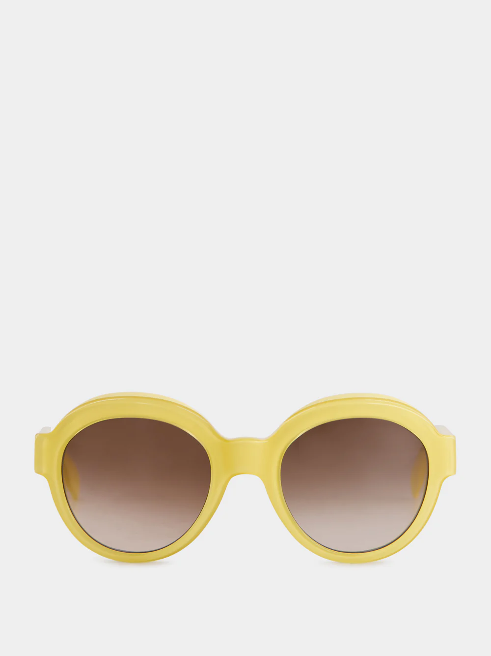 Yellow Round Acetate Sunglasses