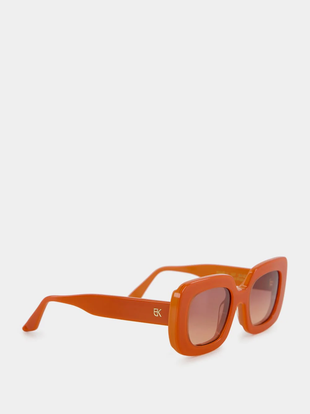 Pamela Orange Rectangular Acetate Sunglasses - Image 2