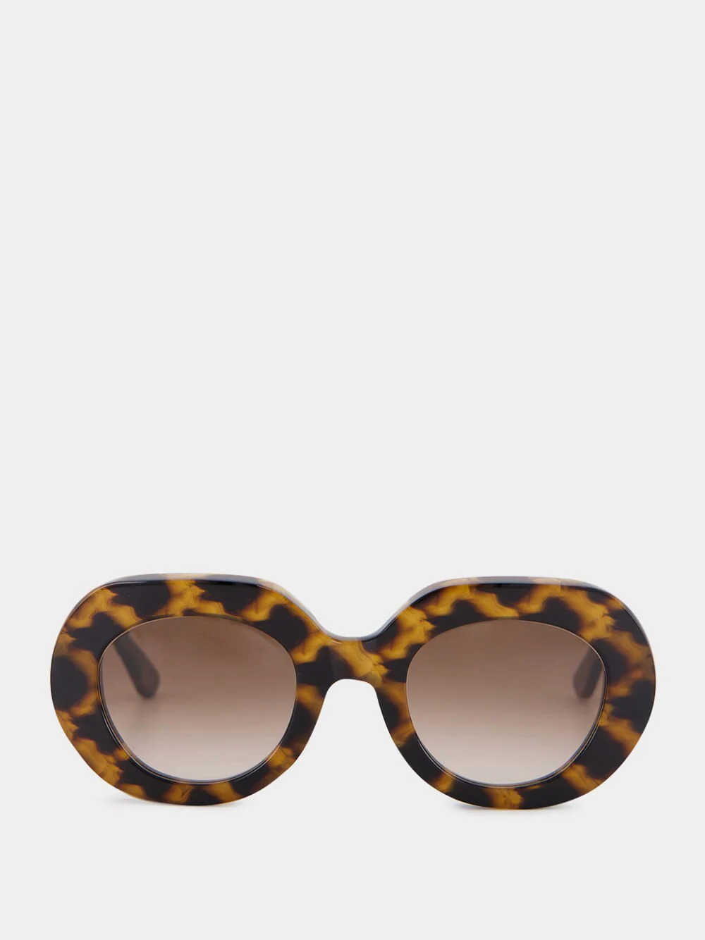 Tortoiseshell Love Oval Acetate Sunglasses