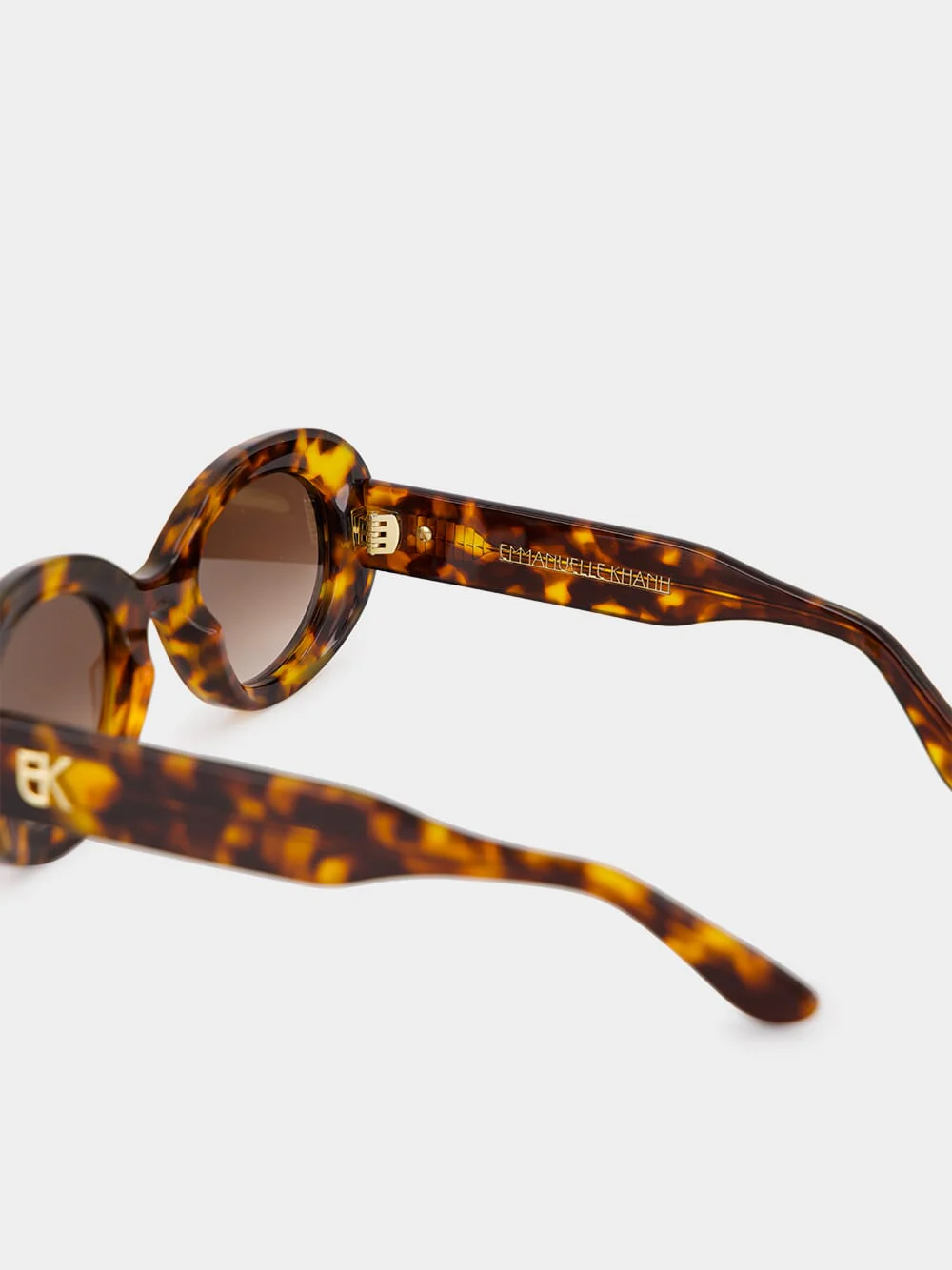 Tortoiseshell Queen Oval Acetate Sunglasses - Image 4