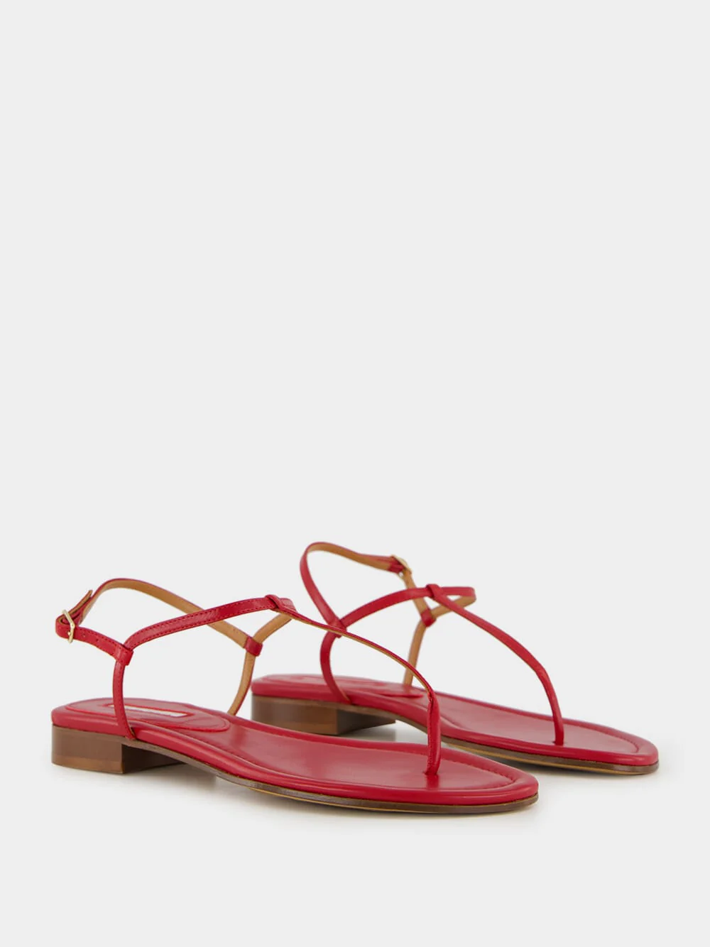 Red Calfskin Cecilia Sandals - Image 4