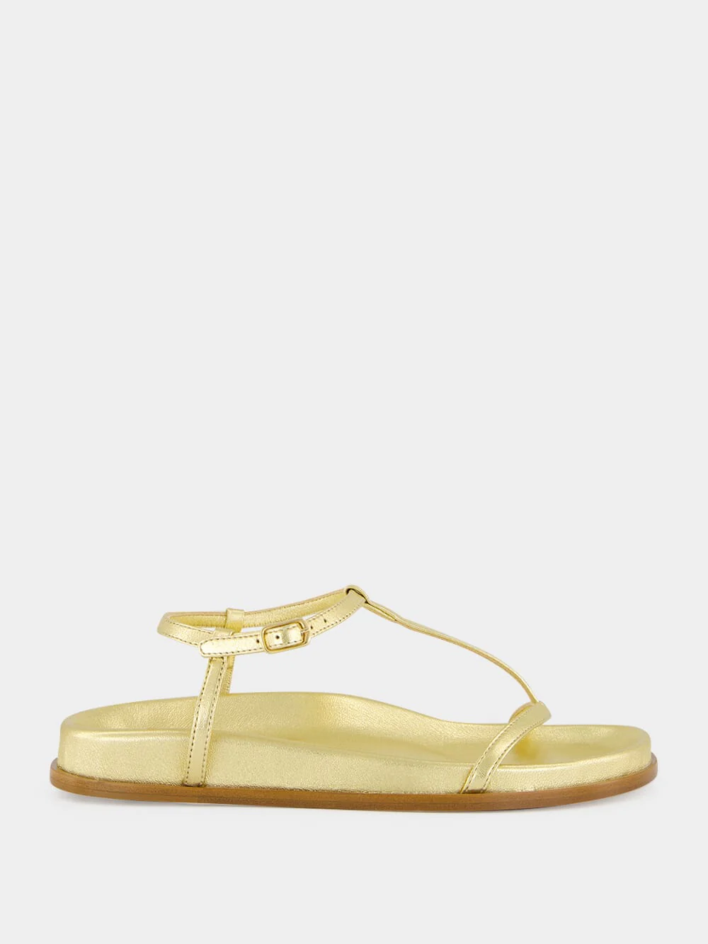 Washed Gold Nappa Aya Sandals