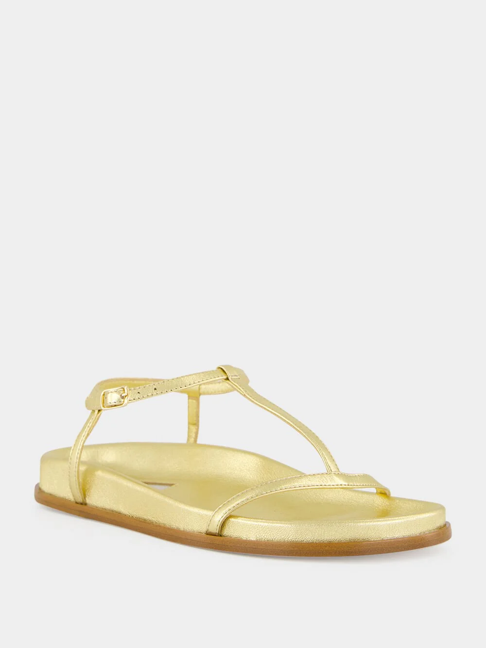 Washed Gold Nappa Aya Sandals - Image 3