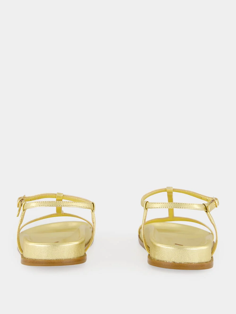 Washed Gold Nappa Aya Sandals - Image 6