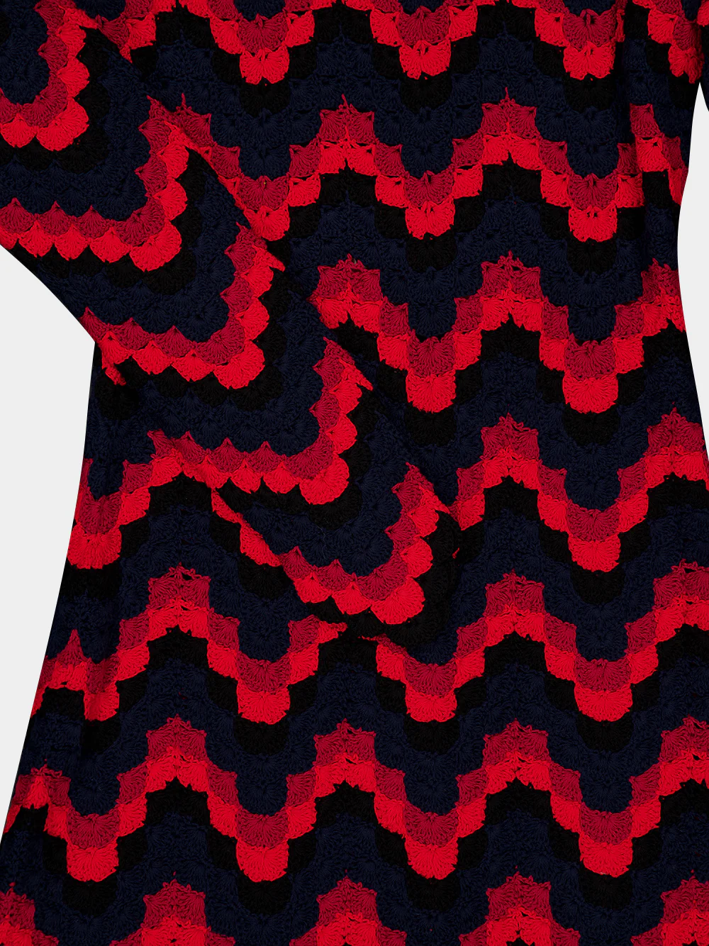 Red and Navy Ursula Hand-Crocheted Maxi Dress - Image 6