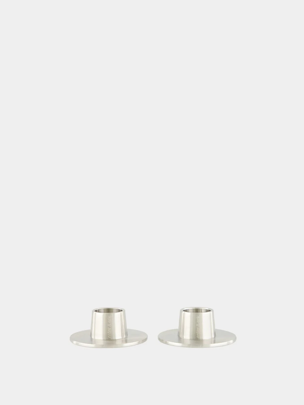 Silver Medium Candle Holders Set of 2 - Image 2