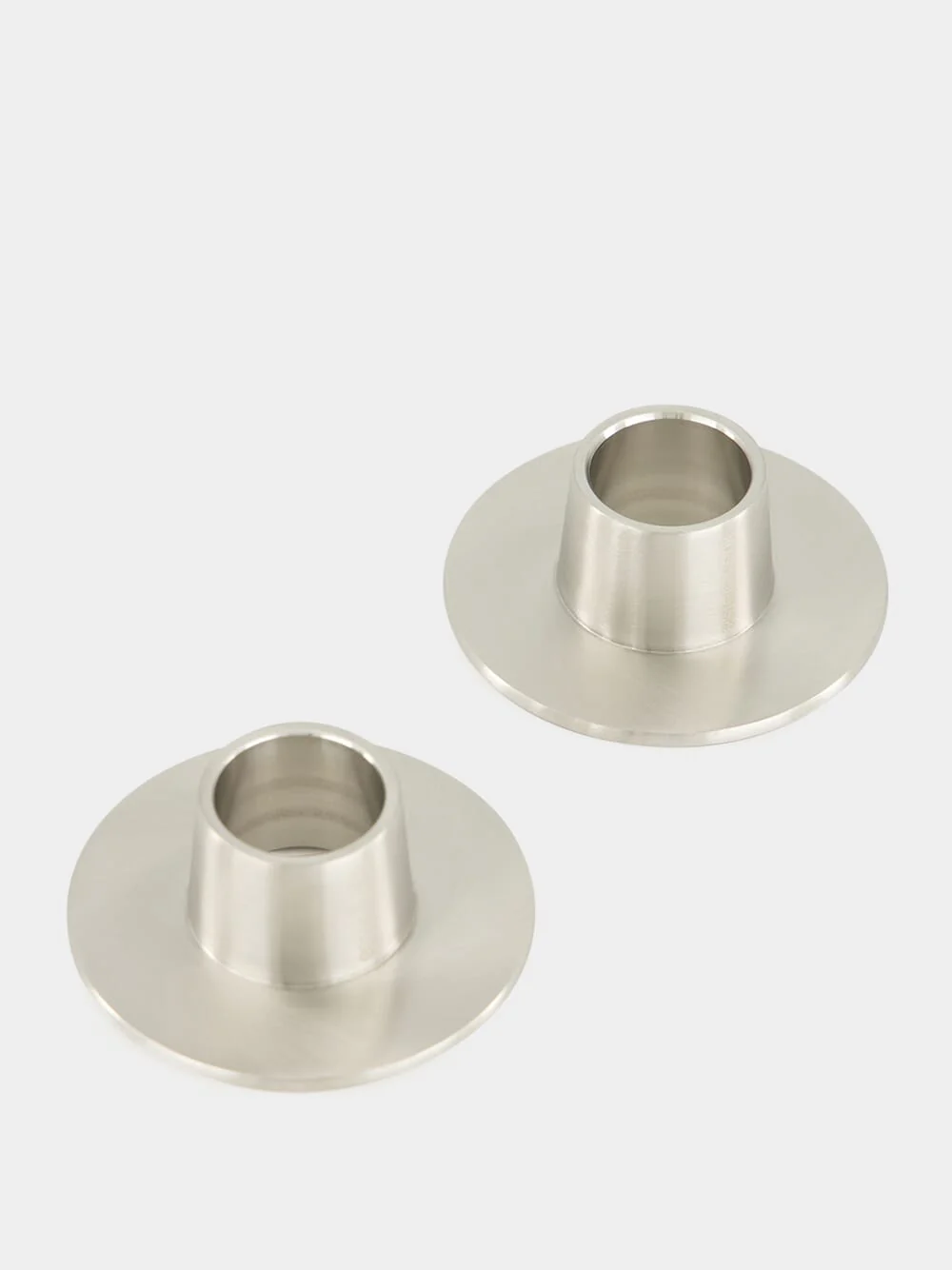 Silver Medium Candle Holders Set of 2 - Image 3