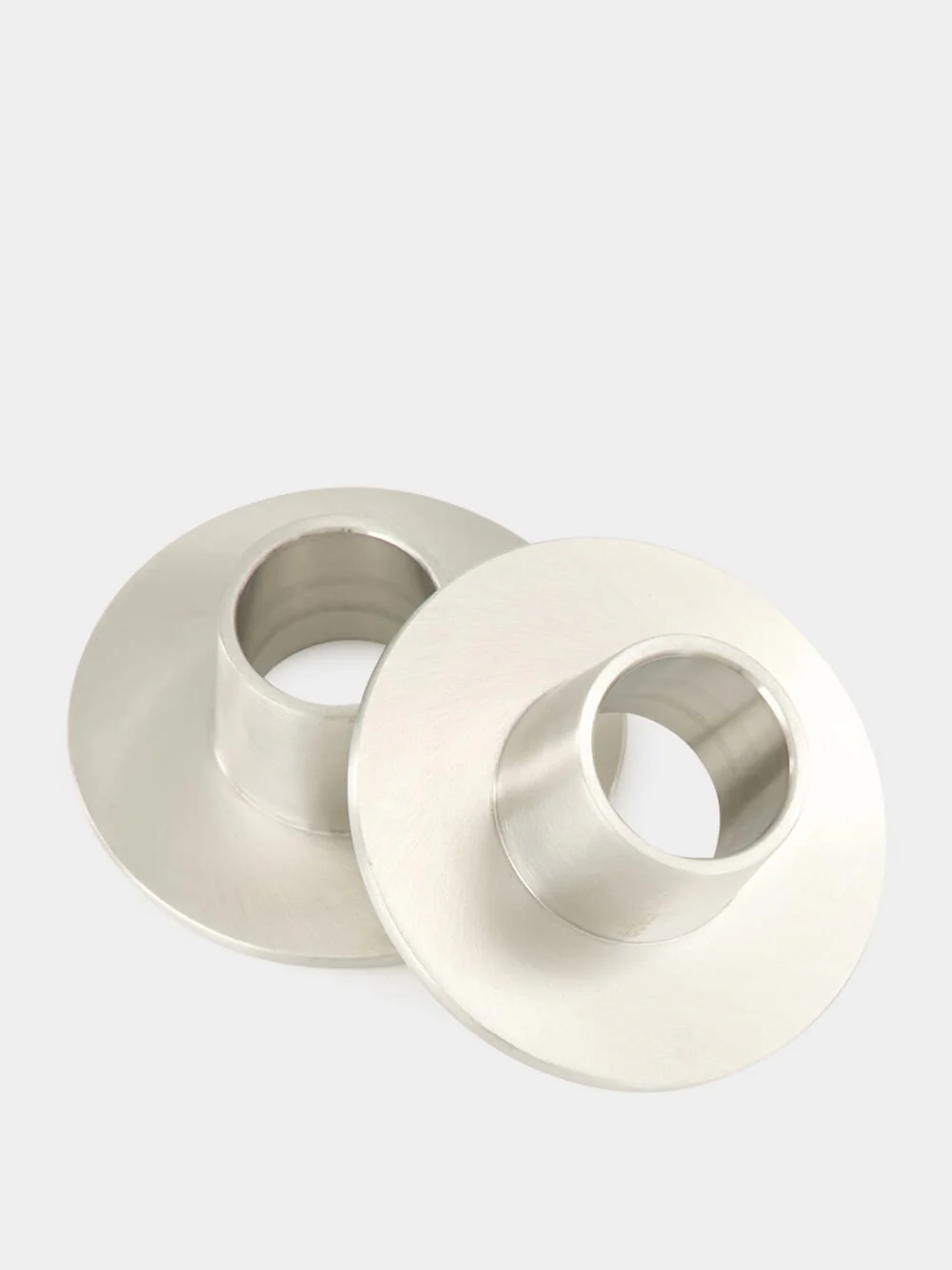 Silver Medium Candle Holders Set of 2 - Image 4