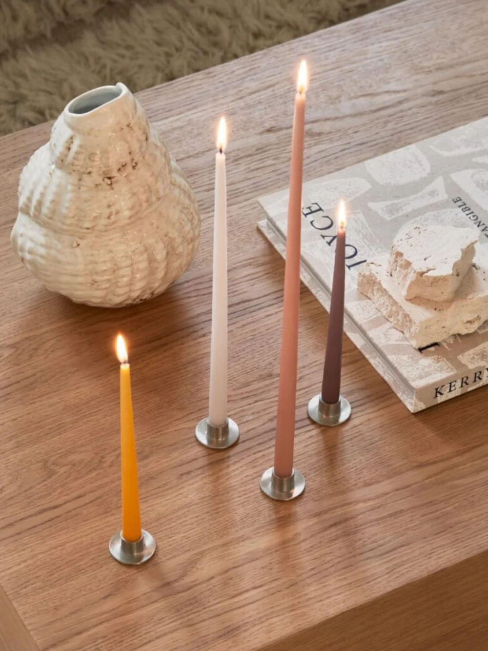Slim Buttermilk Candle 32cm - Image 2