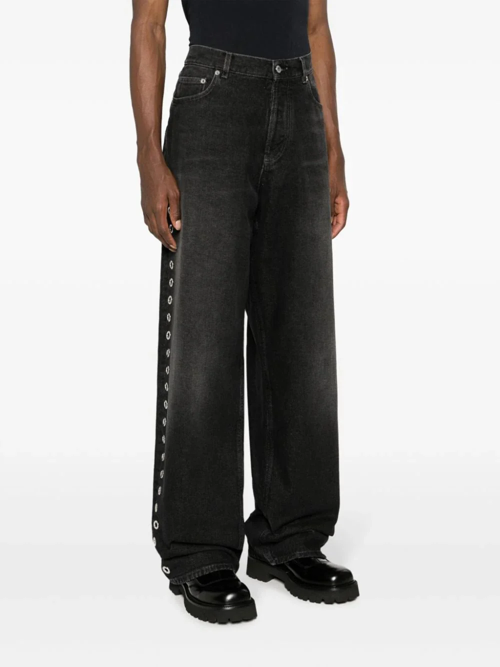 Eyelet Wide-Leg Jeans - Image 5