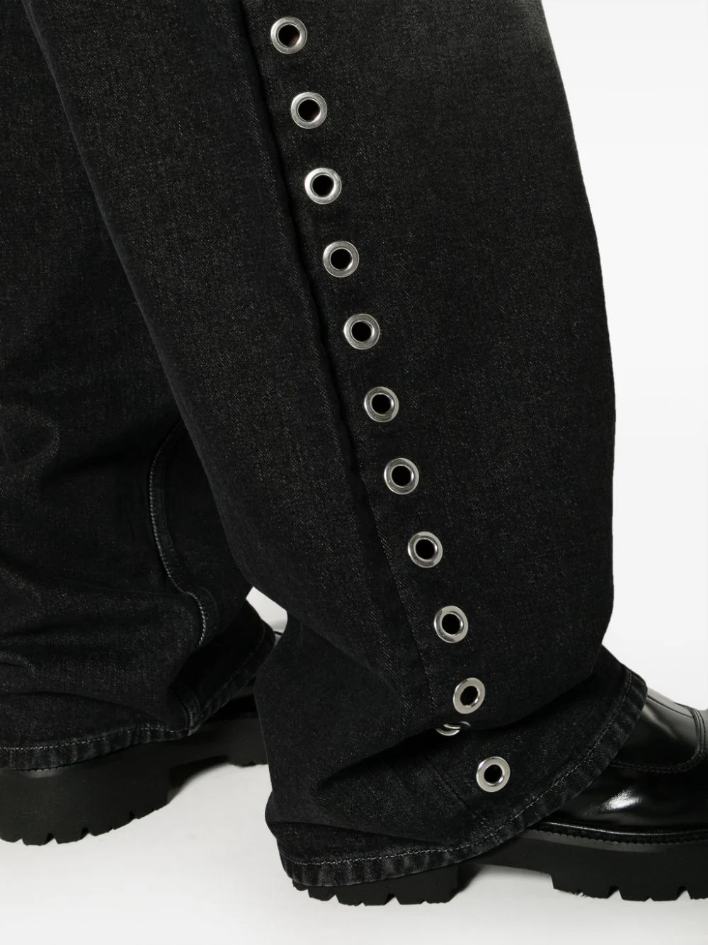 Eyelet Wide-Leg Jeans - Image 6