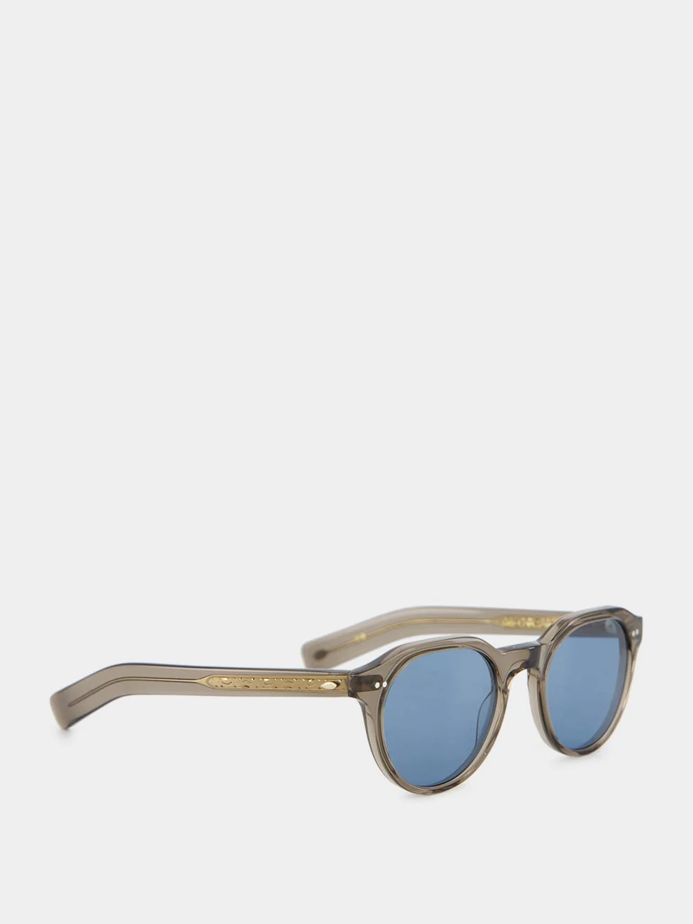 Smoke Grey Lubin Round Acetate Sunglasses - Image 2