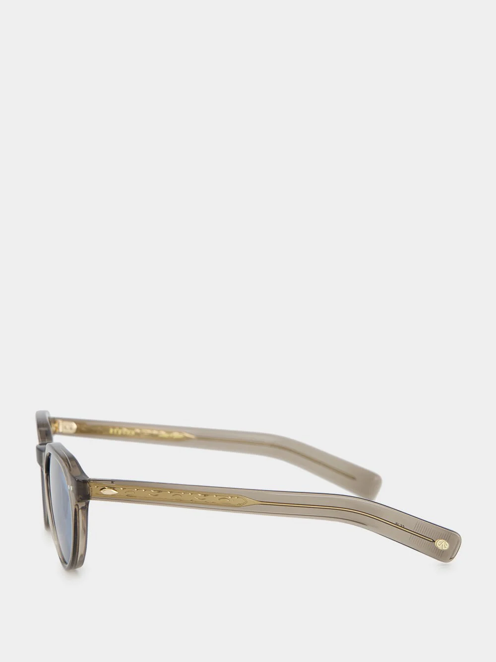 Smoke Grey Lubin Round Acetate Sunglasses - Image 3