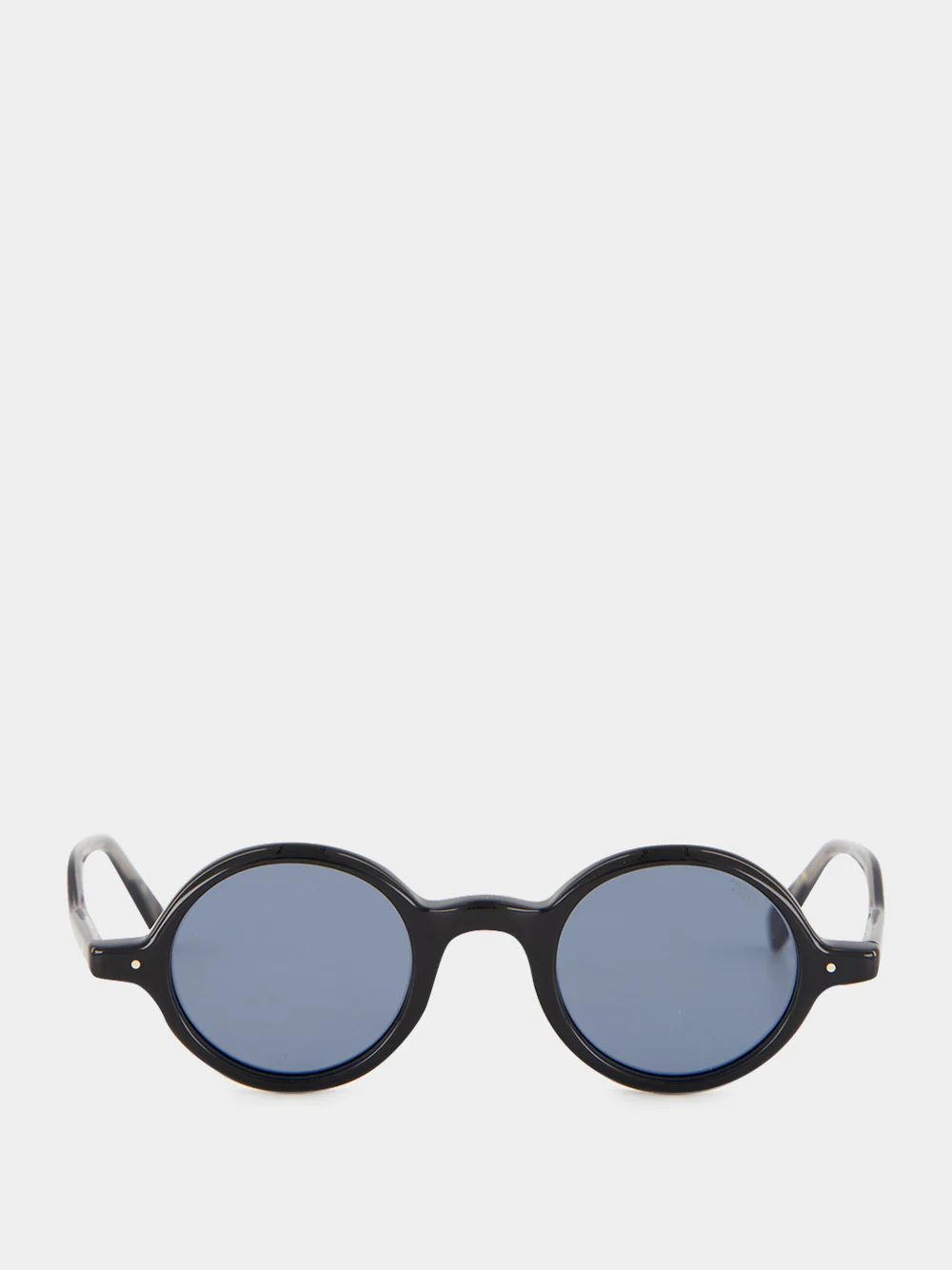 Black 347E Round Acetate Sunglasses