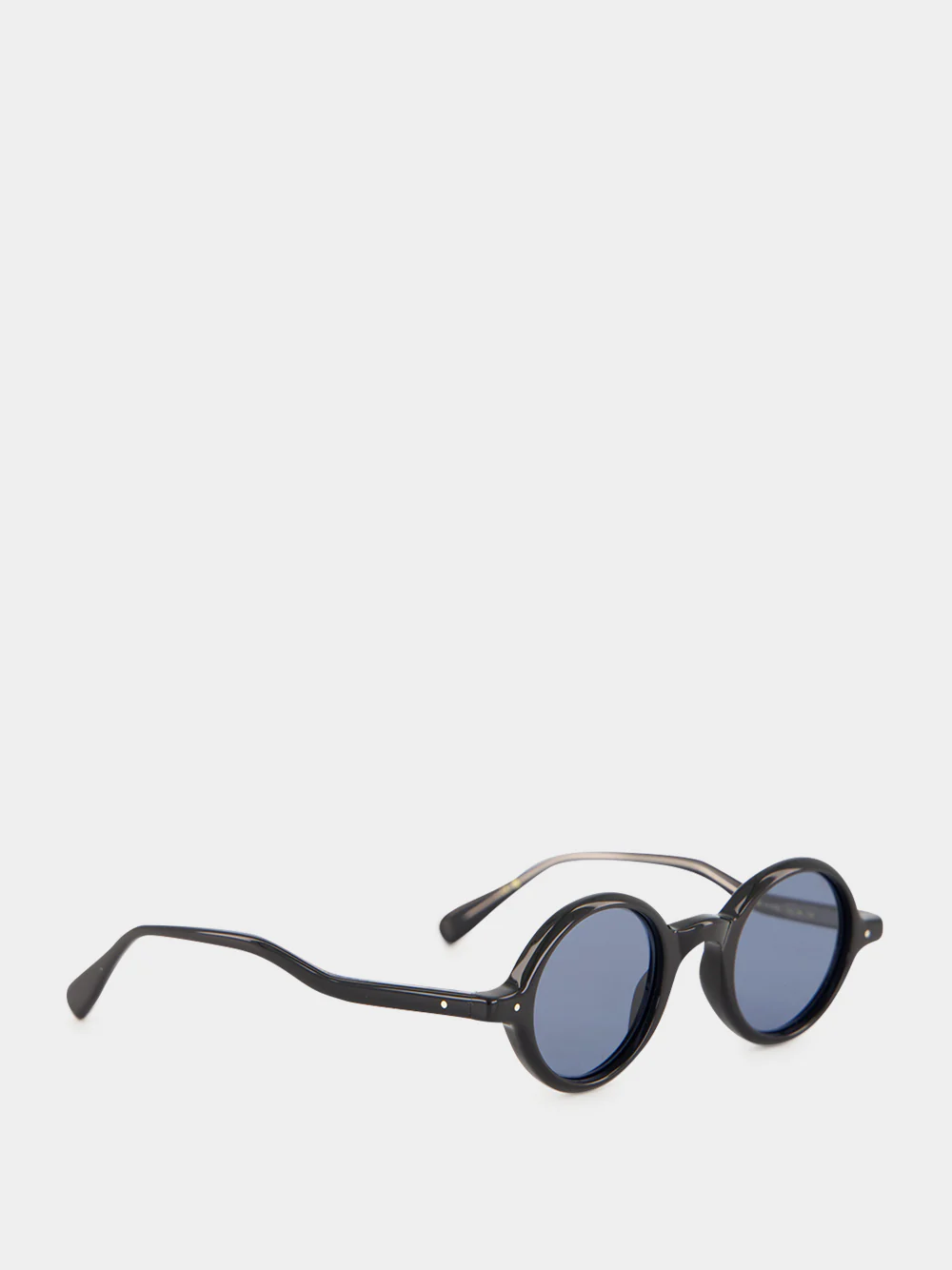 Black 347E Round Acetate Sunglasses - Image 2