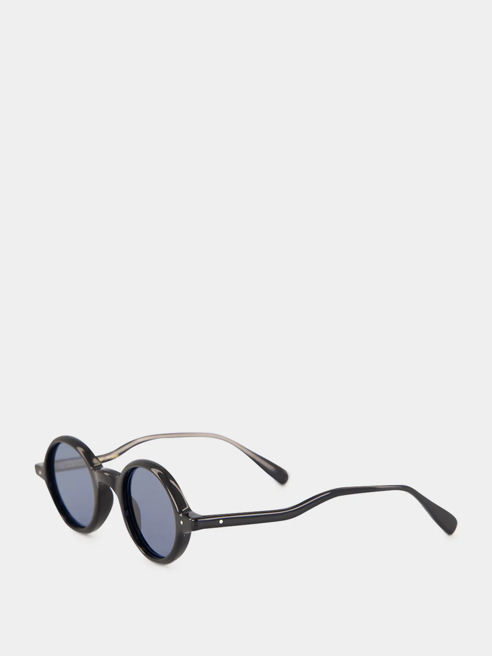 Black 347E Round Acetate Sunglasses - Image 3