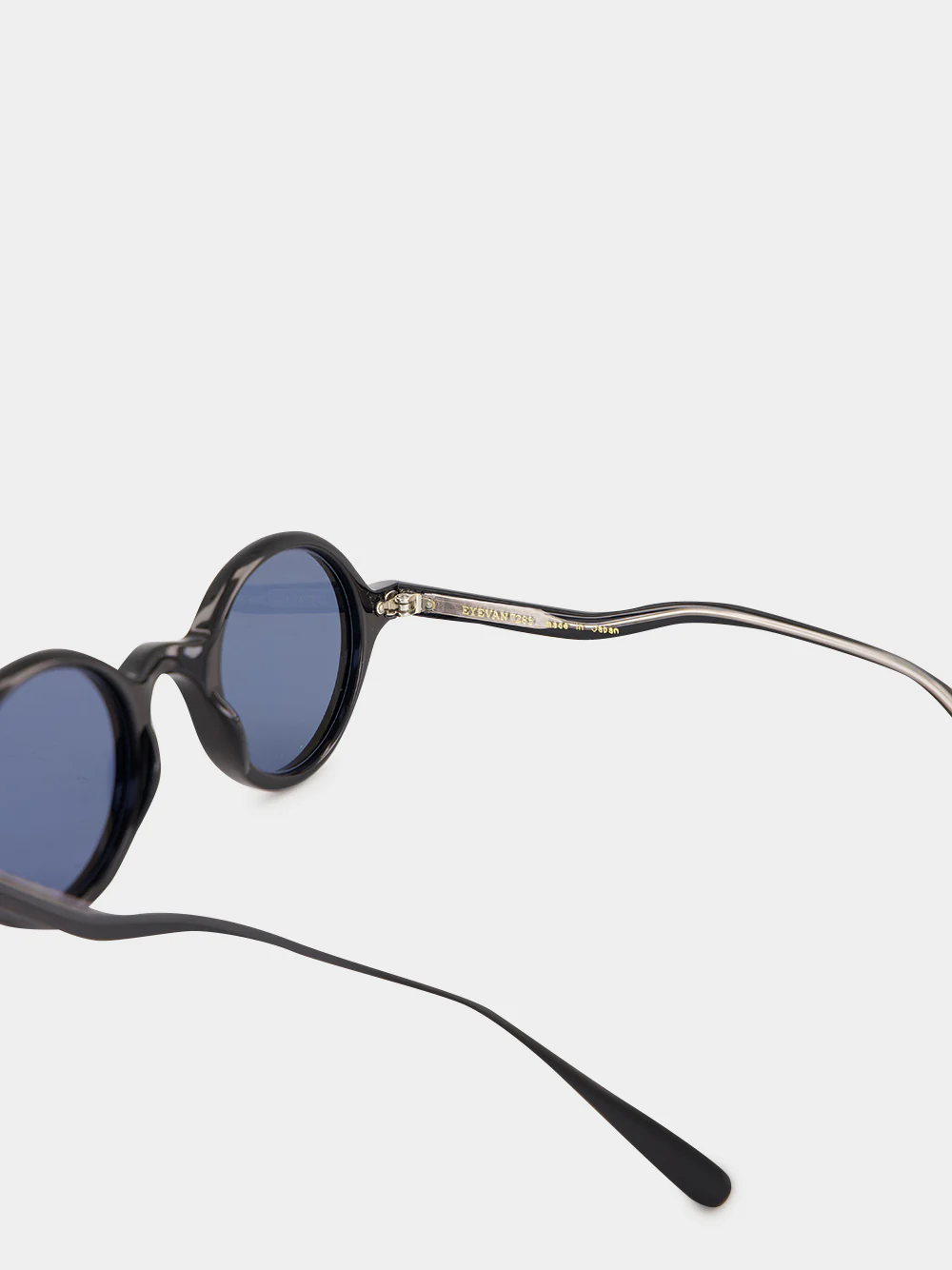 Black 347E Round Acetate Sunglasses - Image 4