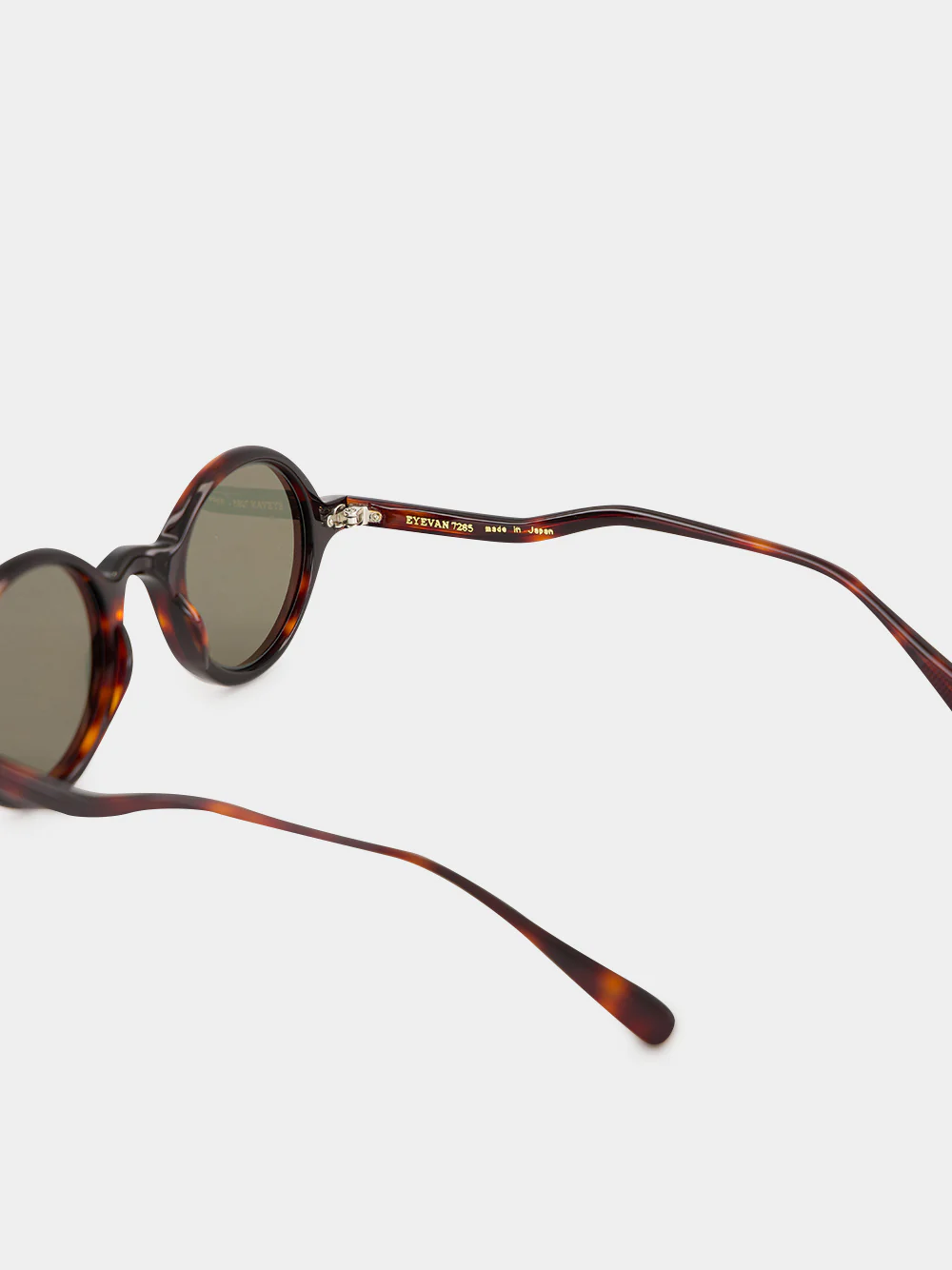 Tortoise 347E Round Acetate Sunglasses - Image 4