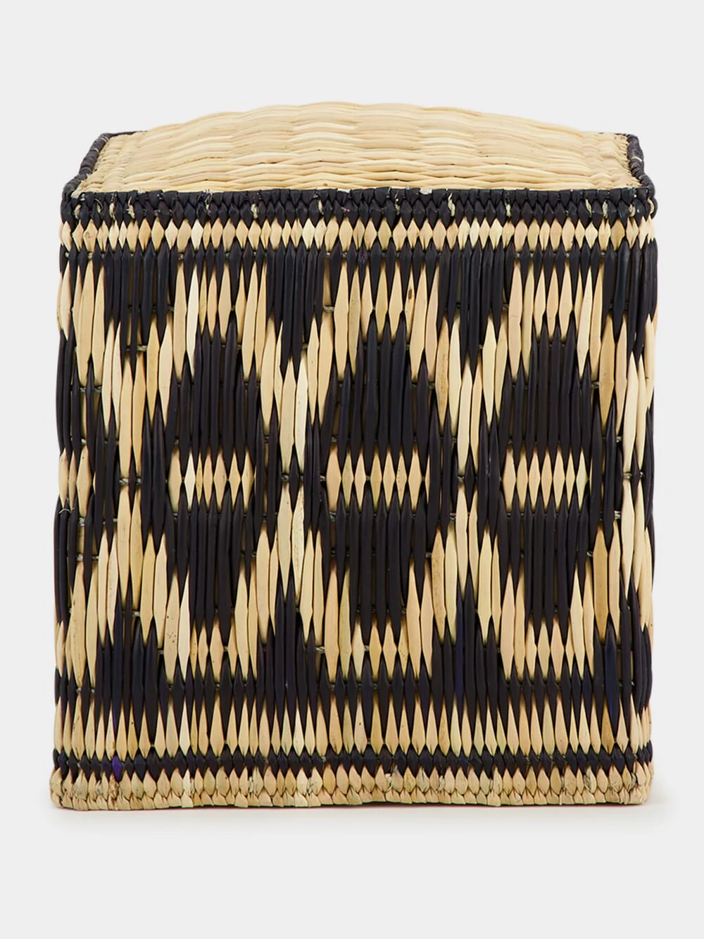 Wicker Black Pouffe