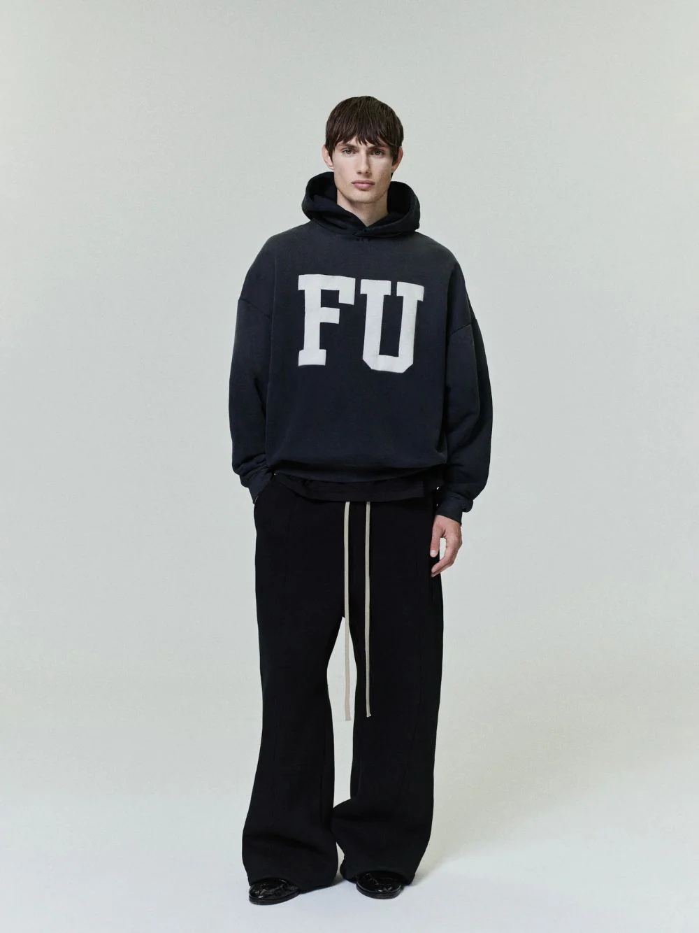 Black Cotton Qualified Hooded Sweatshirt - Image 2