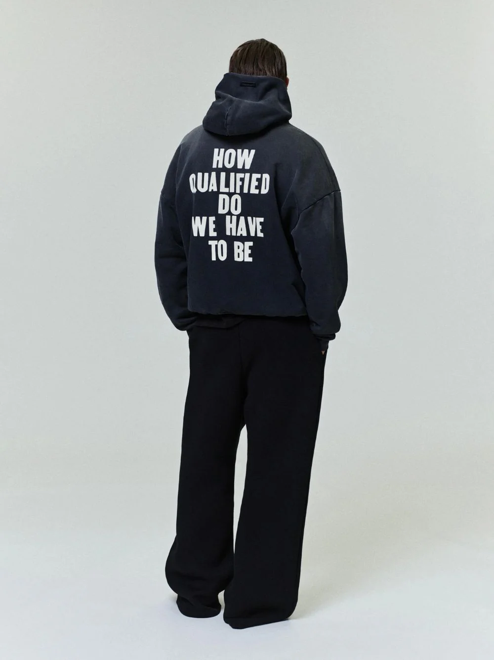 Black Cotton Qualified Hooded Sweatshirt - Image 4