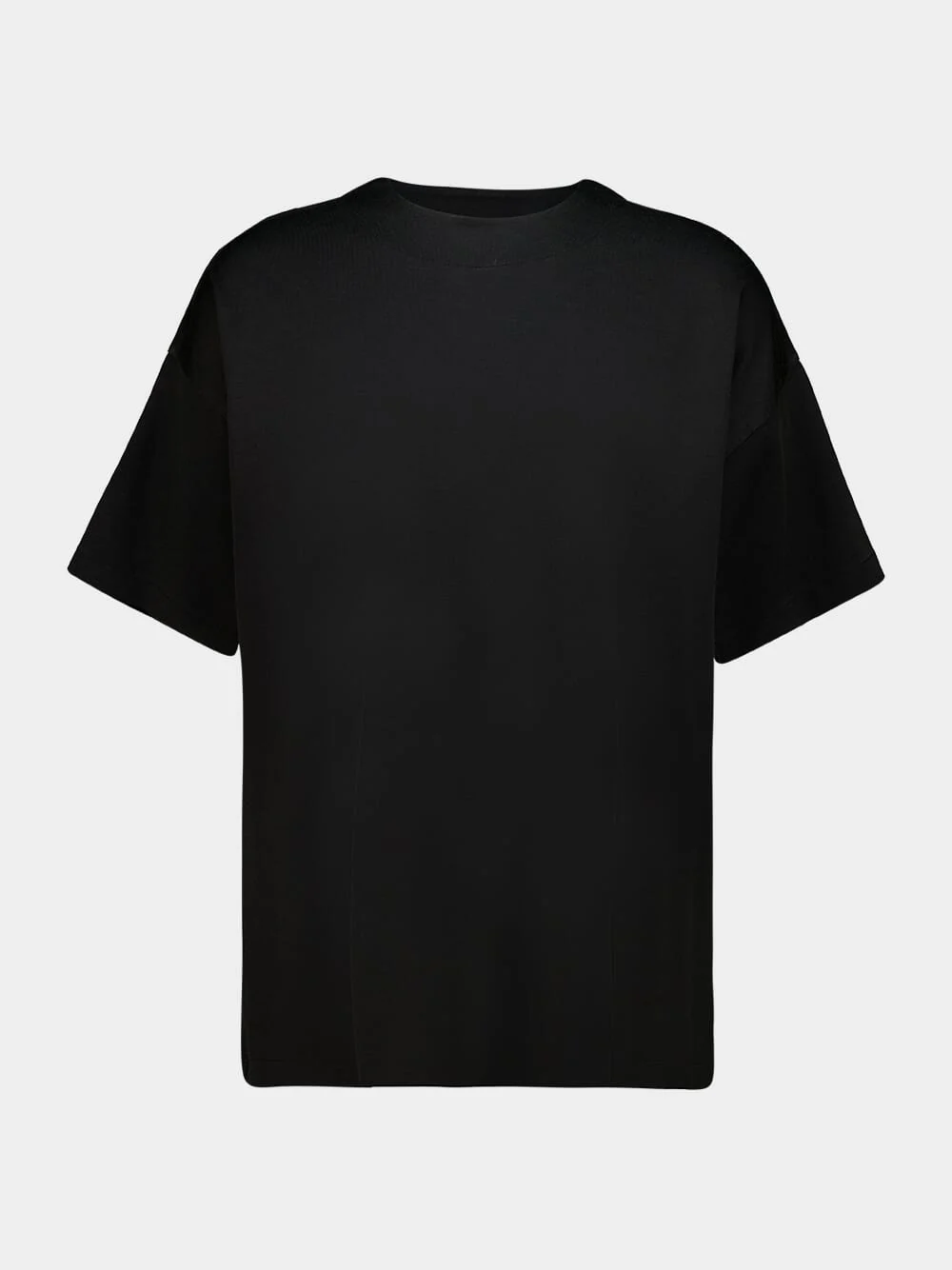 Black Cotton Rayon Washed T-Shirt