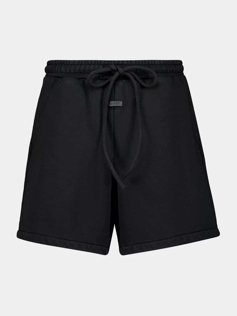 Black Cotton Sweat Shorts