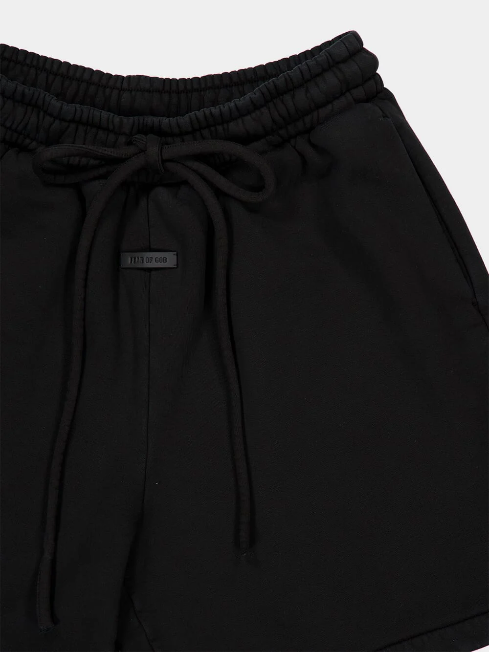 Black Cotton Sweat Shorts - Image 3