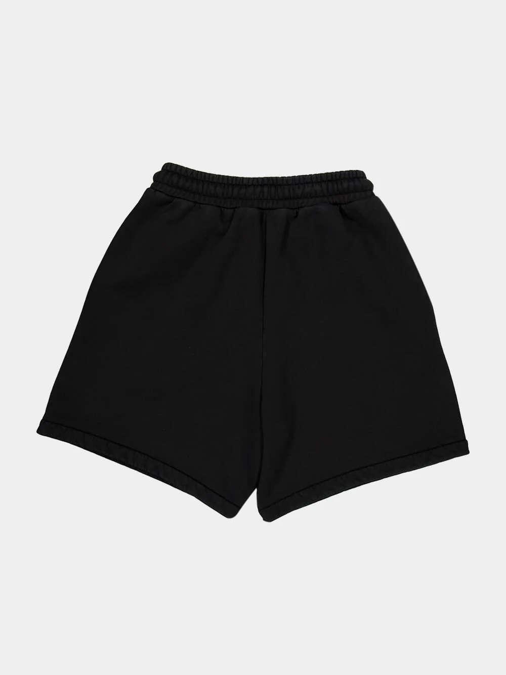 Black Cotton Sweat Shorts - Image 5