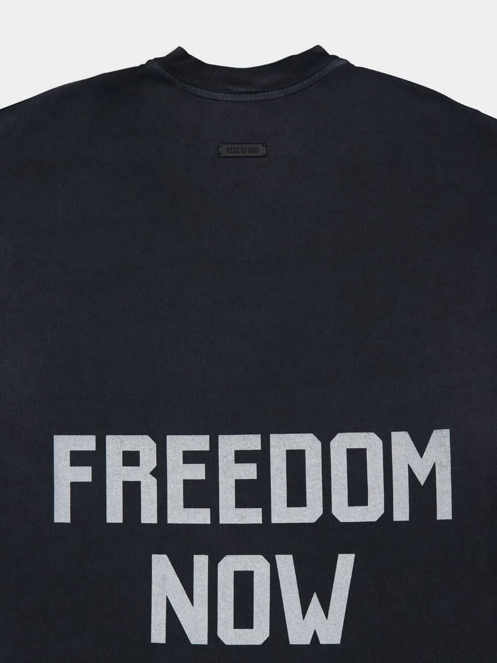 Black Freedom Relaxed Long Sleeve Cotton Top - Image 6
