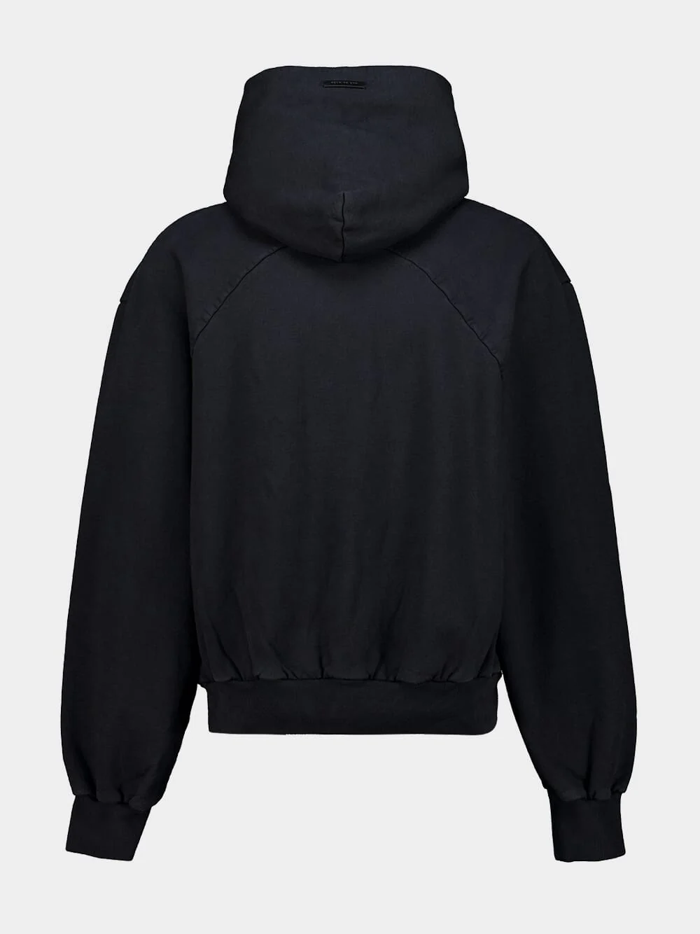 Black Sunfaded Classic Half Raglan Hooded Sweatshirt - Image 2