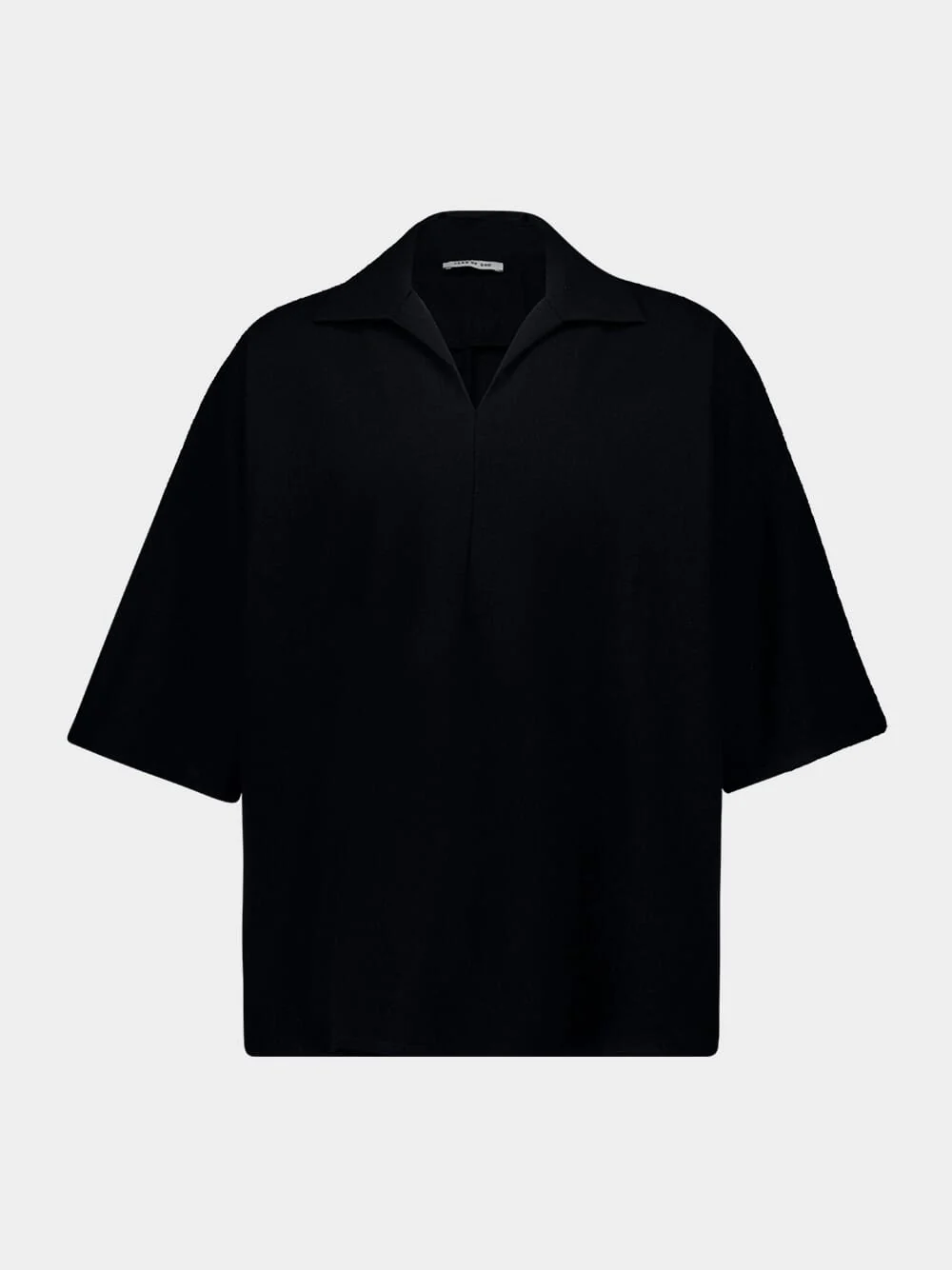 Black Virgin Wool Polo Shirt