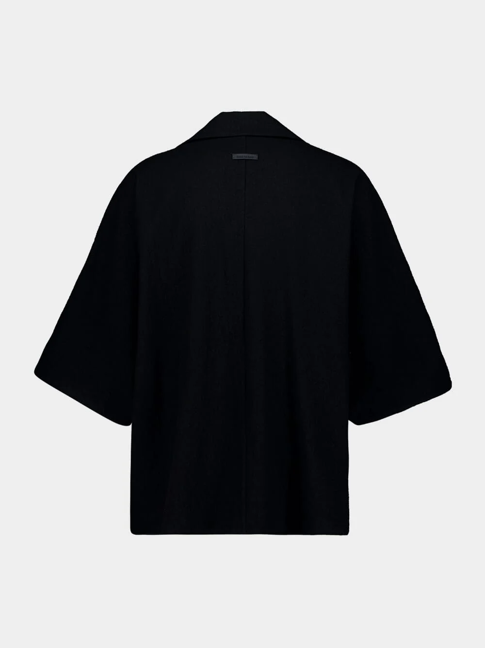 Black Virgin Wool Polo Shirt - Image 3