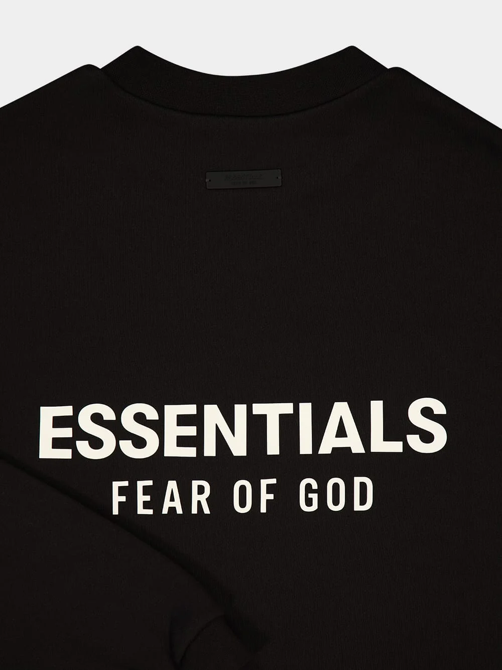 Black Essentials Fleece Crewneck - Image 4