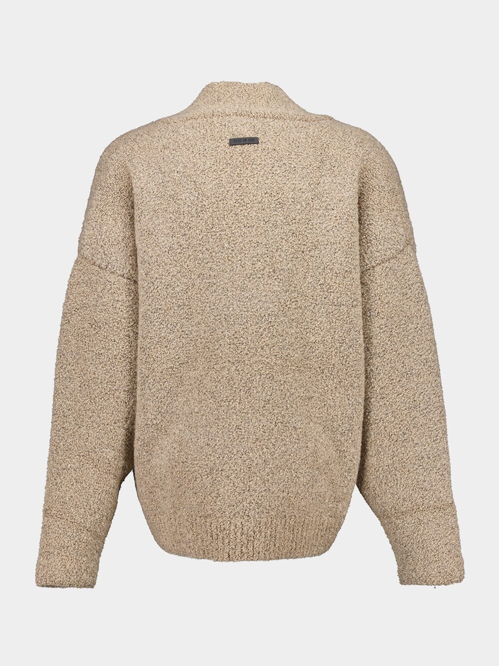 Beige Wool Mohair V-Neck Sweater - Image 2