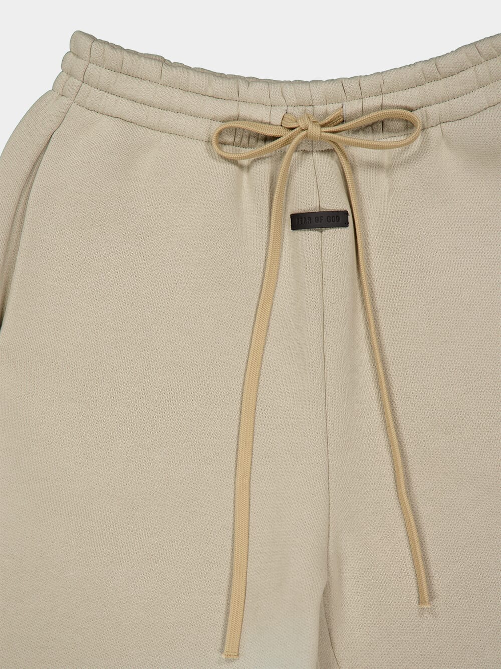 Cream Fleece Relaxed Fit Sweatshorts - Image 3