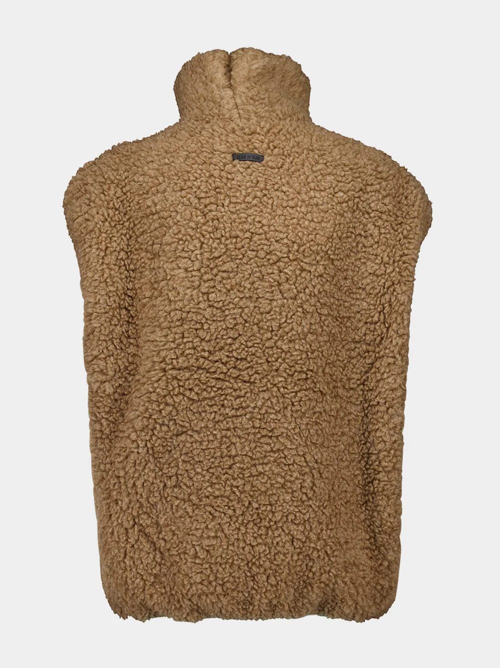 Dune Brown Polar Fleece High Neck Muscle Vest - Image 2