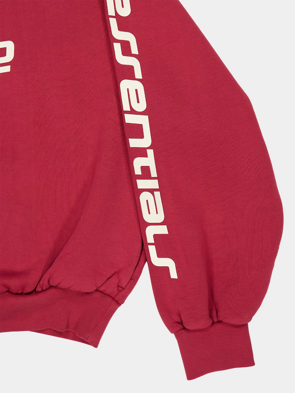 Crimson Cropped Relaxed Hooded Sweatshirt - Image 4