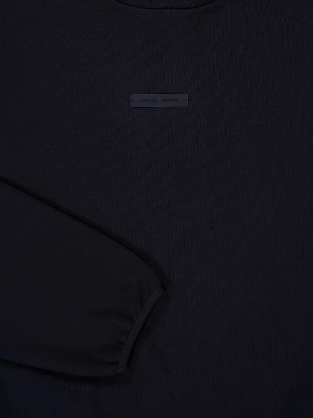 Jet Black Hooded Sweatshirt Modern Fit - Image 3