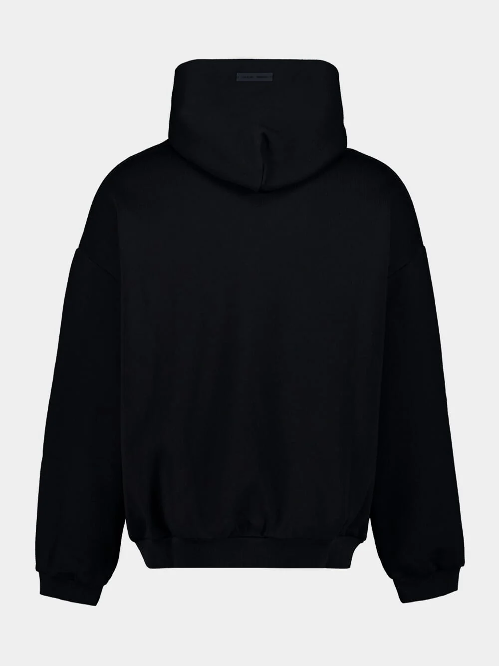 Jet Black Hooded Sweatshirt Oversized 90s Fit - Image 2