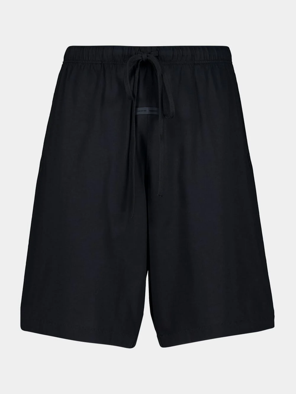 Jet Black Jersey Cotton Shorts